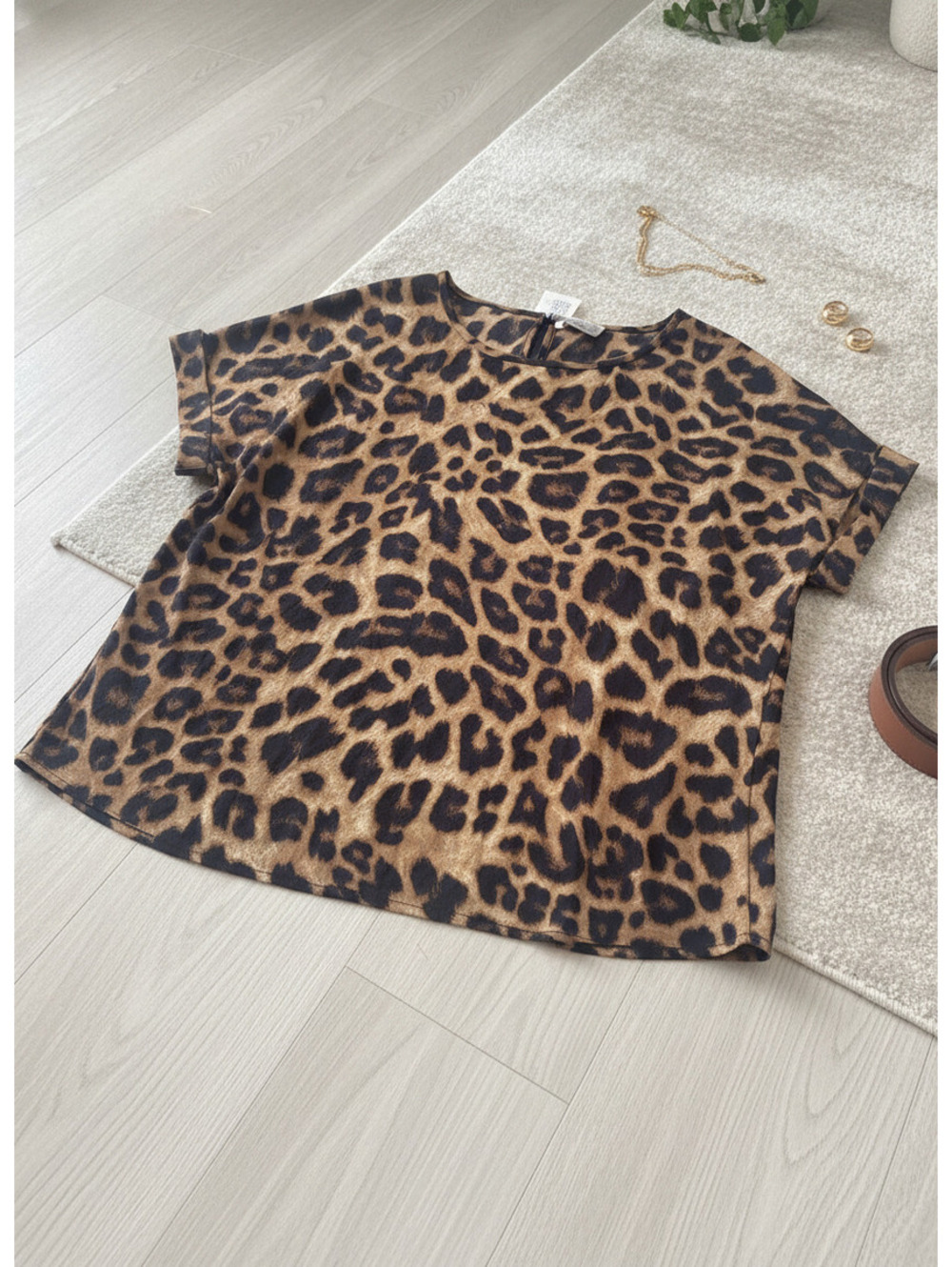 Women's Leopard Print Blouse Size 2XL